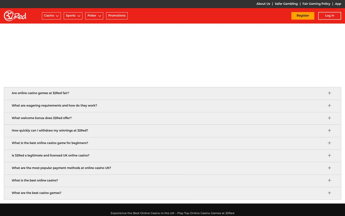 32Red homepage