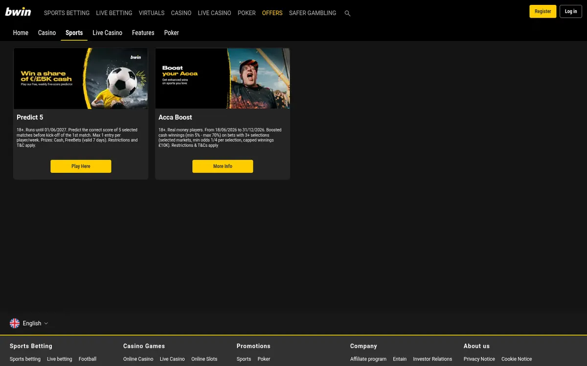 bwin promotions page