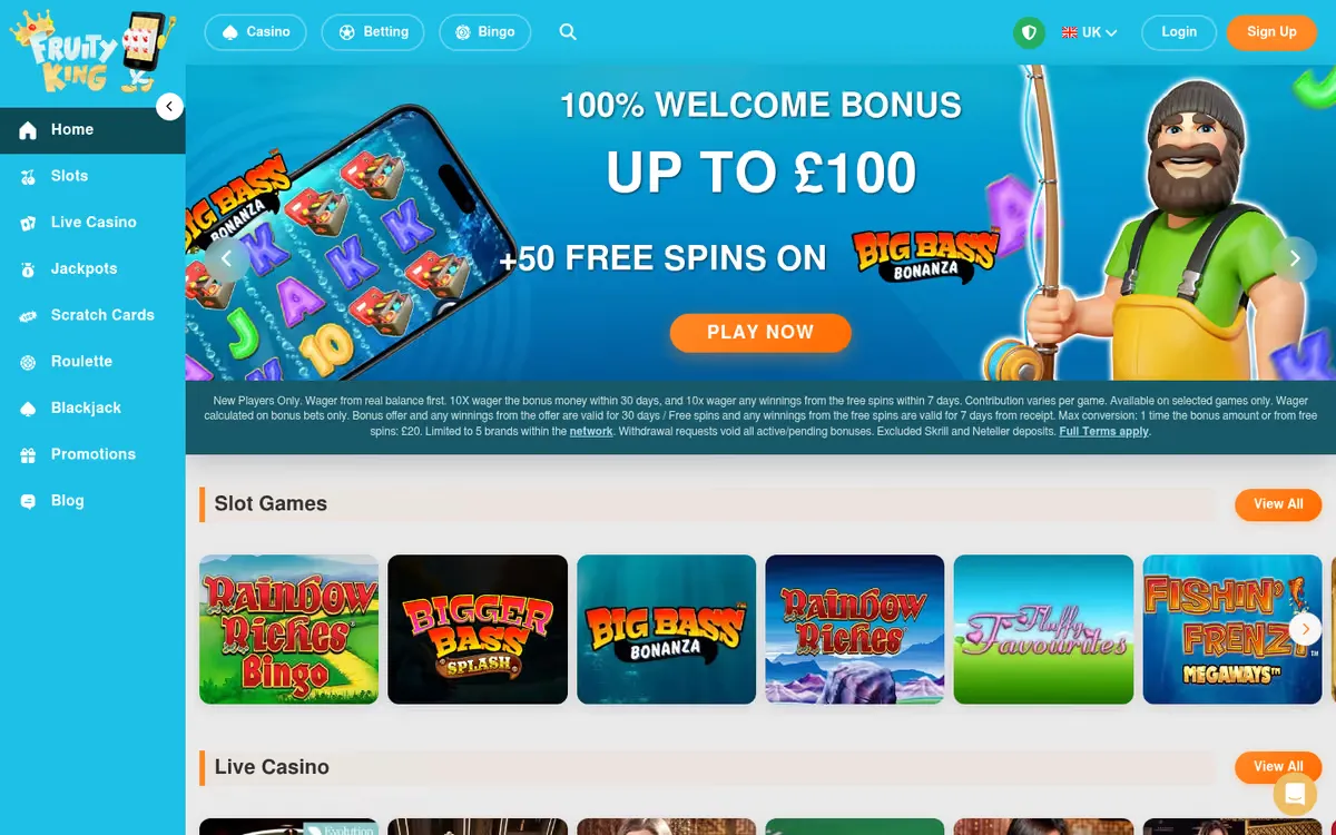 Fruity King homepage