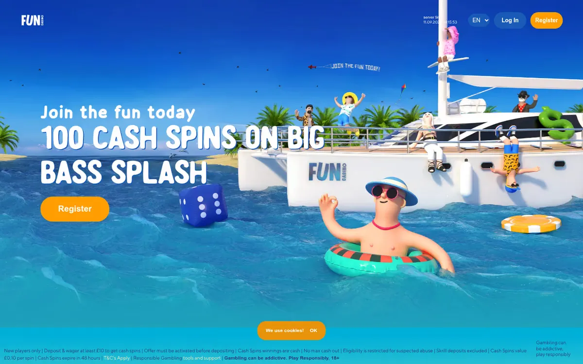 Fun Casino homepage