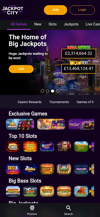 Jackpot City mobile site