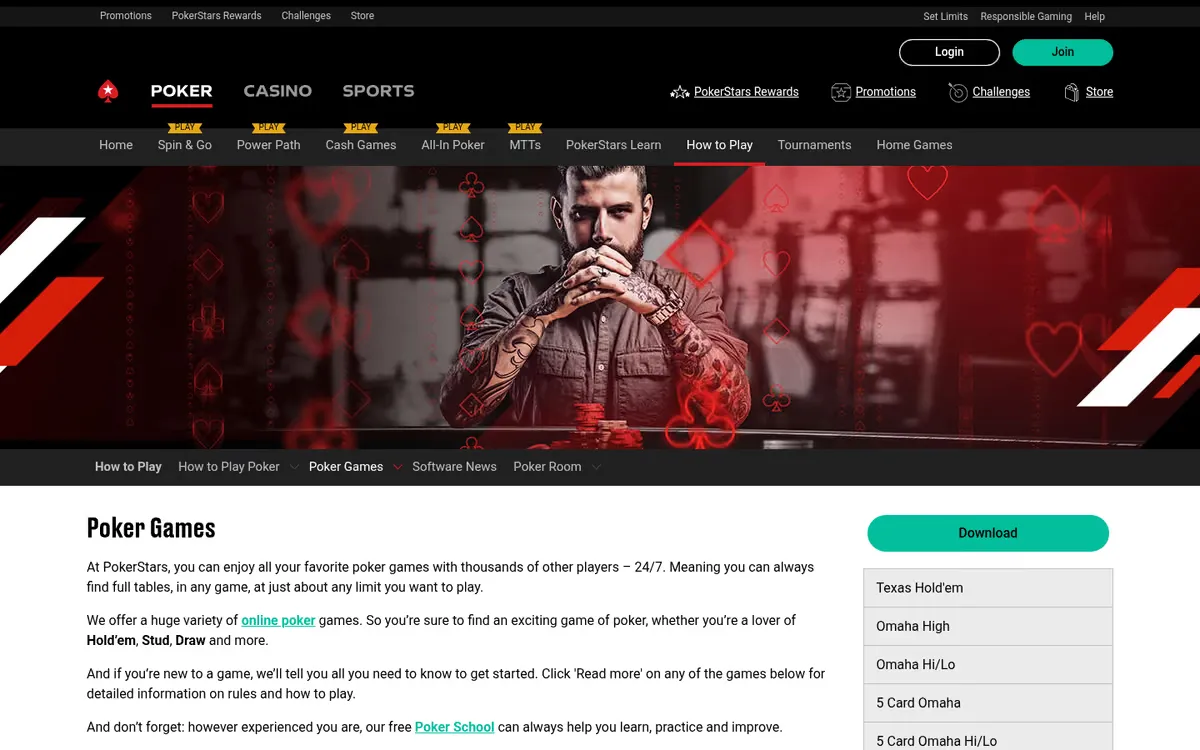 PokerStars slots lobby