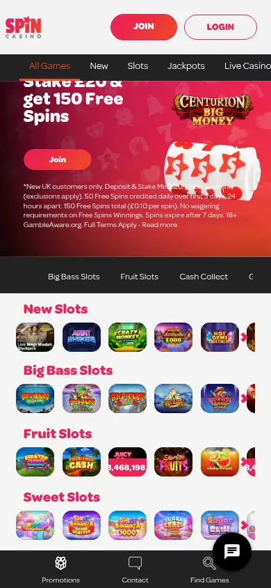 Spin Casino mobile site