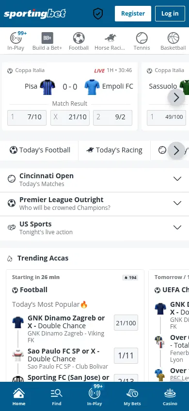 Sportingbet mobile site