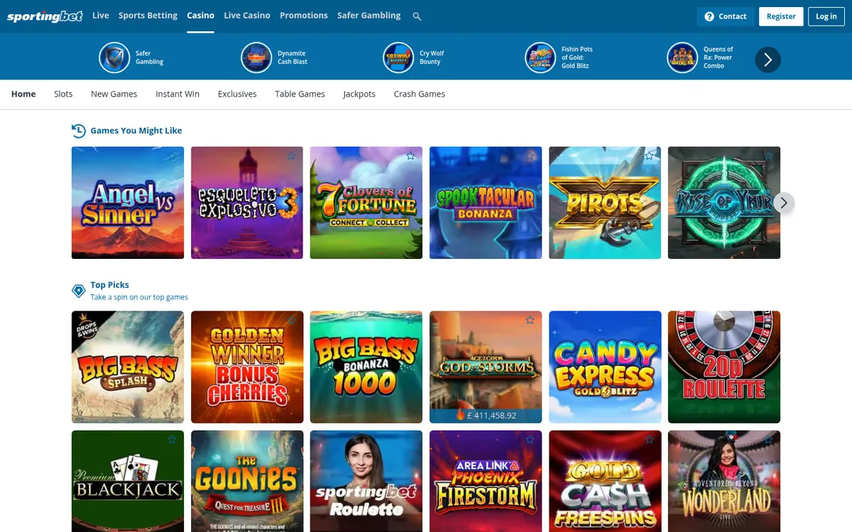 Sportingbet promotions page